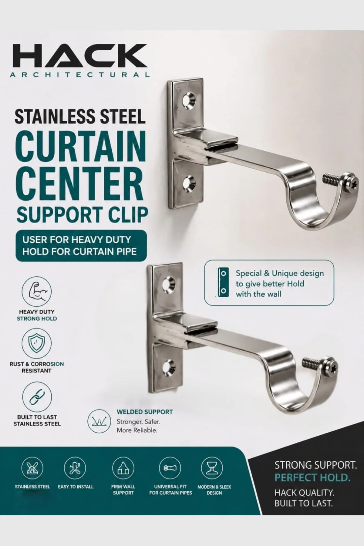 Curtain Center Support Clip