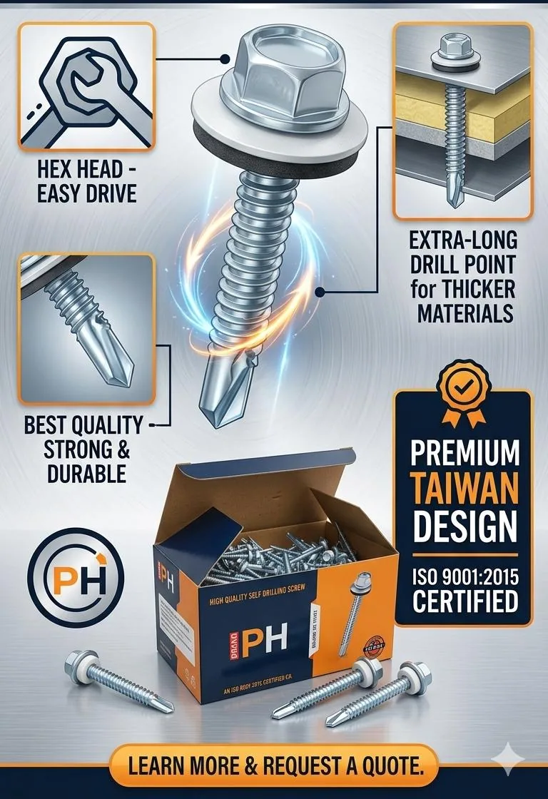 Hex-Head Self-Drilling Screws