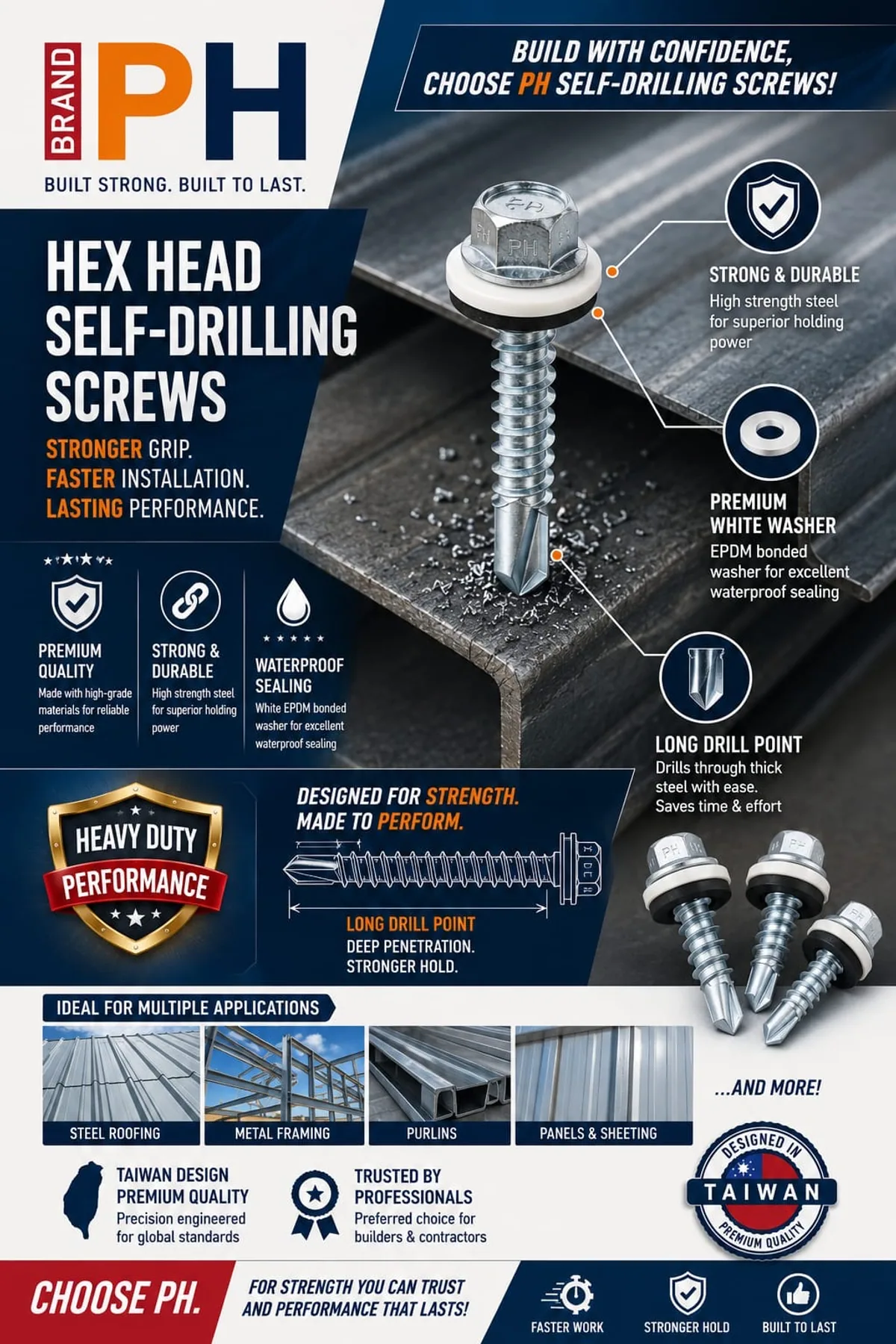 Hex-Head Self-Drilling Screws