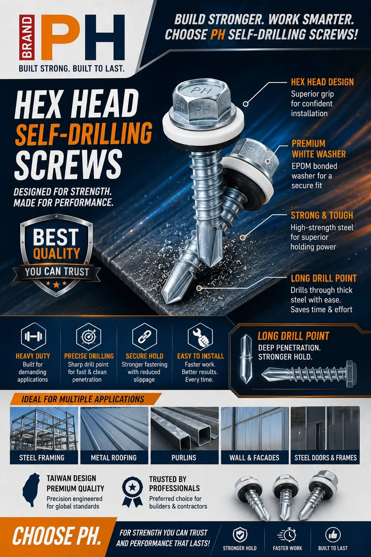 Hex-Head Self-Drilling Screws