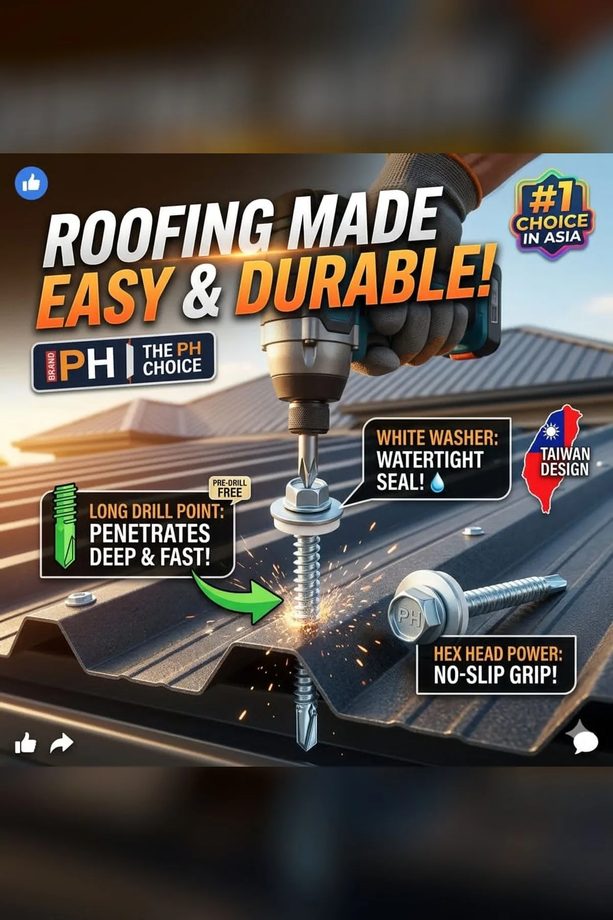 Hex-Head Self-Drilling Screws