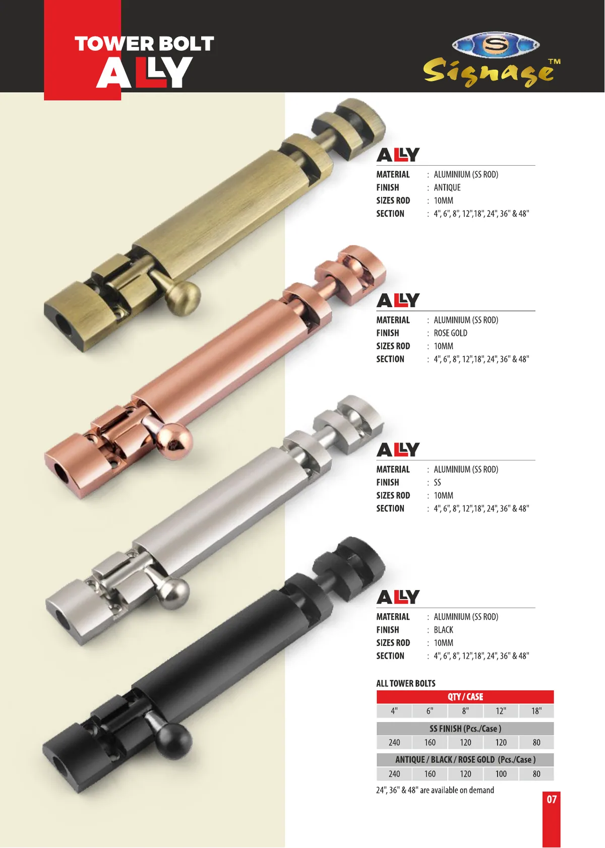 Tower Bolts — Ally