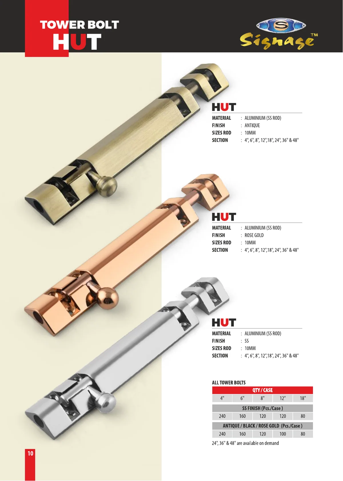 Tower Bolts — Hut